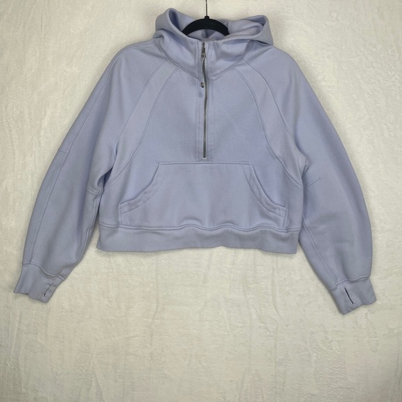 lululemon athletica Tops - Lululemon Scuba Oversized Half Zip Hoodie Light Cotton Terry Womens M/L W3DM4S